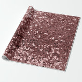 Rosa Rose Gold Sequin Glitzer Shiny Effect Bean Geschenkpapier (Ungerollt)