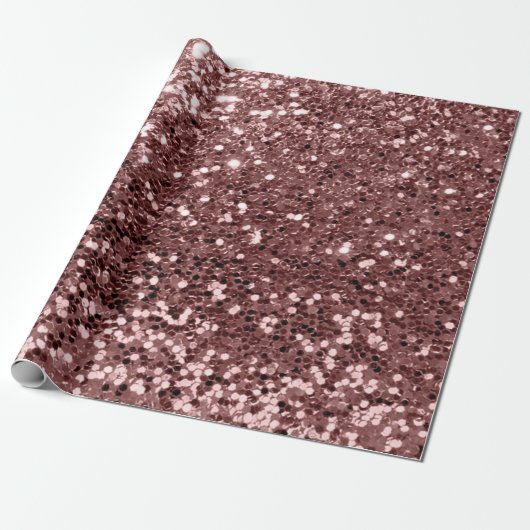 Rosa Rose Gold Sequin Glitzer Shiny Effect Bean Geschenkpapier (Ungerollt)