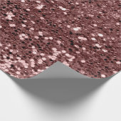 Rosa Rose Gold Sequin Glitzer Shiny Effect Bean Geschenkpapier (Ecke)