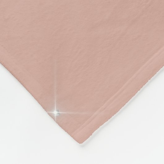 Rosa Rose Gold Silber Glitzer Monogram Fleecedecke (Ecke)