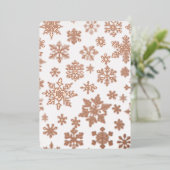 Rosa Rose Gold Snowflake Foto Fossilienmuseum Folieneinladung (Stehend vorne)