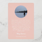 Rosa Rose Gold Snowflake Foto Fossilienmuseum Folieneinladung (Rückseite)