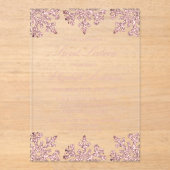 Rosa Rose Gold Snowflake Winter Sweet 16 Acryleinladungen (Vorderseite)