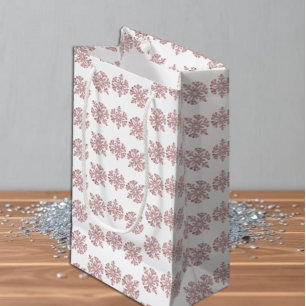 Rosa Rose Gold Snowflake Winter Sweet 16 Kleine Geschenktüte