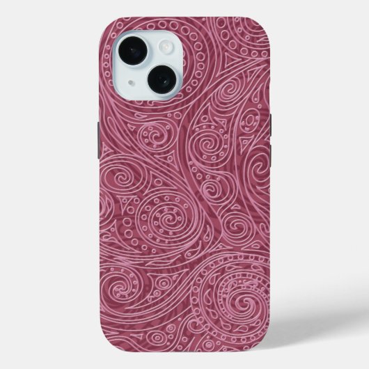 Rosa Rose Gold Spiralmuster Case-Mate iPhone Hülle (Rückseite)