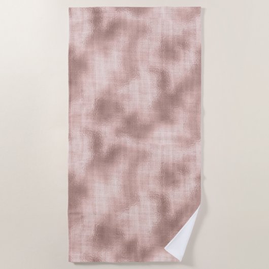 Rosa Rose Gold Strandtuch (Vorderseite)