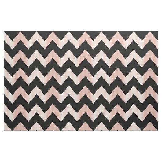 Rosa Rose Gold und Zickzack schwarze Stoffe (Fat Quarter (45,7 x 55,9 cm))