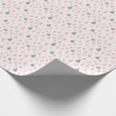 Rosa Rose Gold Weihnachtsbaumen Weißes Weihnachtsf Geschenkpapier (Ecke)