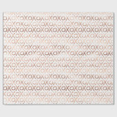 Rosa Rose Gold XOXO Geschenkpapier (Flach)