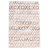 Rosa Rose Gold XOXO Mittlere Geschenktüte (Vorderseite)