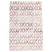 Rosa Rose Gold XOXO Mittlere Geschenktüte (Rückseite)