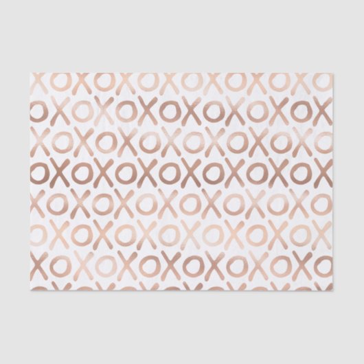 Rosa Rose Gold XOXO Seidenpapier (Vorderseite)