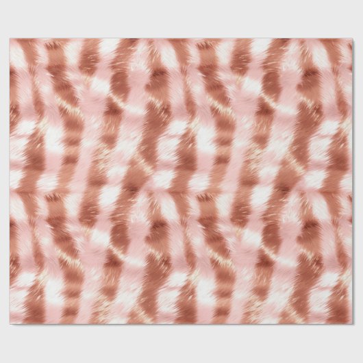 Rosa Rose Gold Zebra Print Geschenkpapier (Flach)