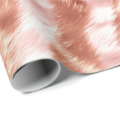 Rosa Rose Gold Zebra Print Geschenkpapier (Rolleneckpunkt)