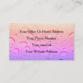 Rosa Rose Goldhaarsalon Girly Wassertropfen Künstl Visitenkarte (Rückseite)