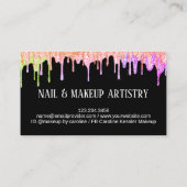 Rosa Rose Goldkalkbraun Glitzer Sparkone Visitenkarte (Rückseite)