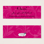 Rosa-Rose-Grafik für Hochzeitsticket (Vorne & Hinten)