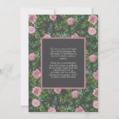 Rosa Rose Gray Foto Abschluss Ankündigung (Rückseite)