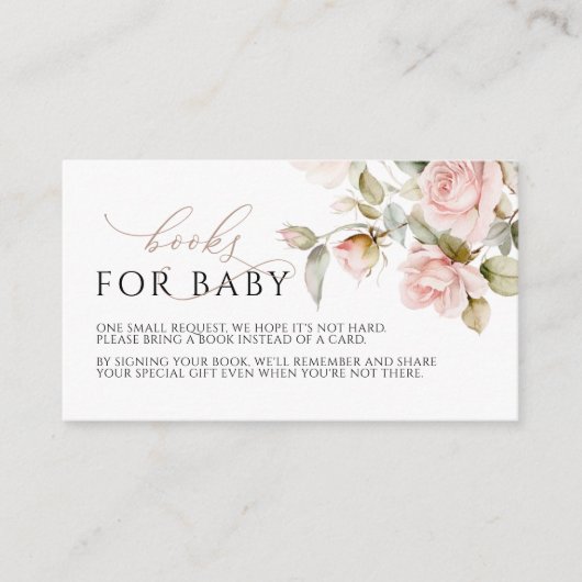 Rosa Rose & Grünbuch für Babyverpackungskarte Begleitkarte (Vorderseite)