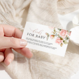 Rosa Rose & Grünbuch für Babyverpackungskarte Begleitkarte