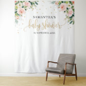 Rosa Rose Grünpflanzen Babydusche Wandteppich (Beispiel)