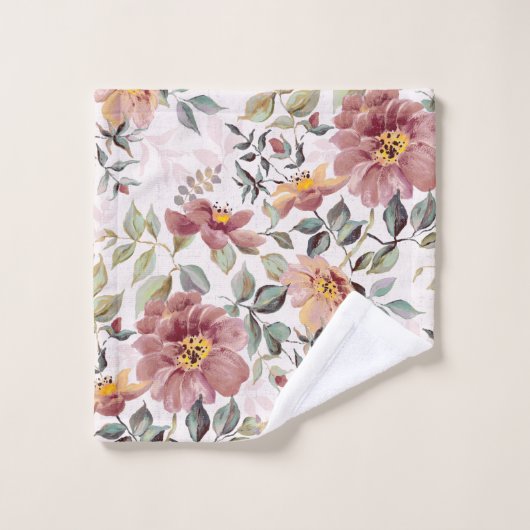 Rosa Rose Handtücher (Waschlappen)