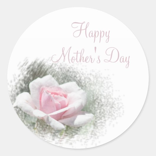 Rosa Rose Happy Mother's Day Sticker Set (Vorderseite)
