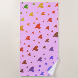 Rosa, Rose, Herz, Liebe, Valentin, Form, Symbol Strandtuch