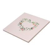 rosa Rose Herzkranz - benutzerdefinierter Hintergr Fliese (Seite)