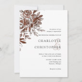 Rosa Rose Hochzeit Einladung (Vorderseite)