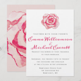 Rosa Rose | Hochzeit Einladung