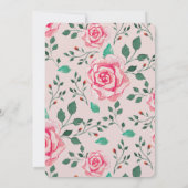 Rosa Rose | Hochzeit Einladung (Rückseite)