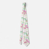 Rosa Rose Hochzeit mit floraler Flora Krawatte (Rückseite)