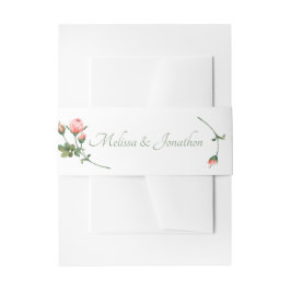 Rosa Rose Hochzeit pur Einladungsbanderole