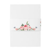 Rosa Rose Hochzeit pur Einladungsbanderole (Rückseitenbeispiel)