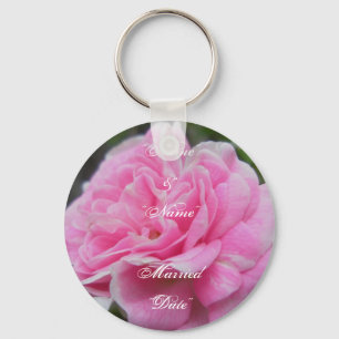 Rosa Rose Hochzeitserinnerung Schlüsselanhänger