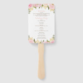 Rosa Rose-Hochzeitsfan Fächer (Rückseite)