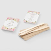 Rosa Rose-Hochzeitsfan Fächer (Non-assembled)