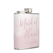 Rosa-Rose-Hochzeitsgeschenk für Trauzeugin Flachmann (Rechts)