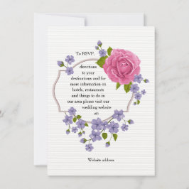 Rosa-Rose-Hochzeitskarte Einladung