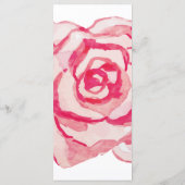 Rosa Rose | Hochzeitsmenü Menükarte (Rückseite)