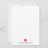 Rosa Rose & Holly Ornament - Weihnachtskarte Ankündigung (Rückseite)