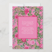 Rosa Rose Hübsche Foto Abschluss Ankündigung (Rückseite)