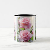 Rosa Rose & Hummingbird Tasse-Delikatesse Nature C Zweifarbige Tasse (Mittel)