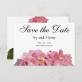 Rosa Rose Hydrangea Save The Date (Vorne/Hinten)