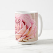 Rosa Rose im antiken Stil Art Cup Tasse (VorderseiteRechts)