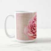 Rosa Rose im antiken Stil Art Cup Tasse (Links)