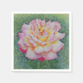Rosa Rose im Frühling Serviette (Vorderseite)