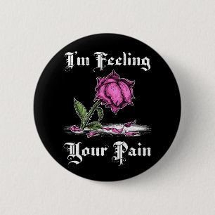 Rosa Rose im verzweifelten weißen Text Button