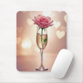Rosa Rose in Champagnerflut Mousepad (Mit Mouse)